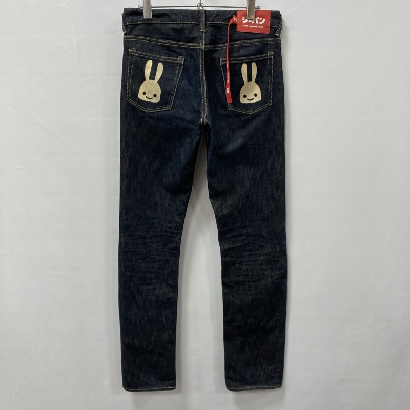 CUNE/キューン/うさぎプリント/ジッパーフライ/スリムデニムパンツ/H-U2/STYLE:細身/ジーパン/インディゴブルー/オリジナルリベット拍卖