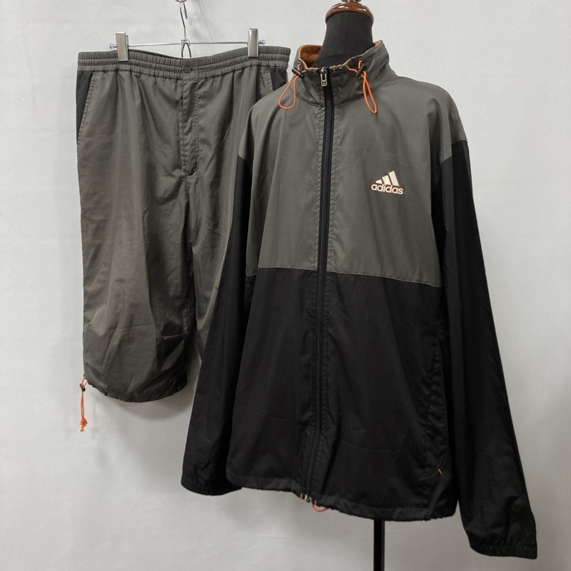 adidas/アディダス/90s~00s/WIND BREAKER SET UP/ウインドブレーカー セットアップ/上下セット/ジャケット/ハーフパンツ/ドローコード拍卖