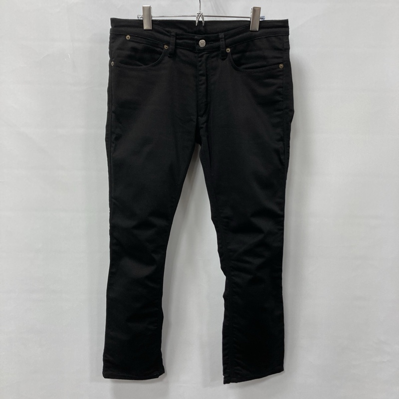 Acne Studios/アクネストゥディオズ/ストレート/ストレッチブラックデニムパンツ/ジッパーフライ/5P ジーンズ/レザーパッチ拍卖