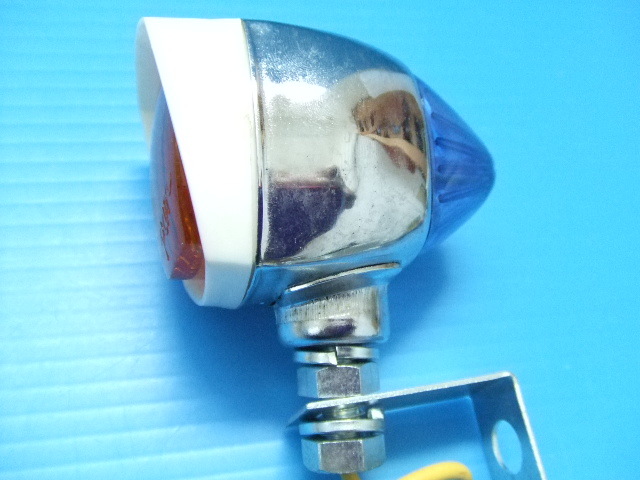 オレンジ色と背面が青色に光るミニランプ角型 角形 旧車ホタルランプ蛍ランプ橙色イノウエ橙ハイフラ ストロボ ラブ灯pan cgc yac JT当時物拍卖