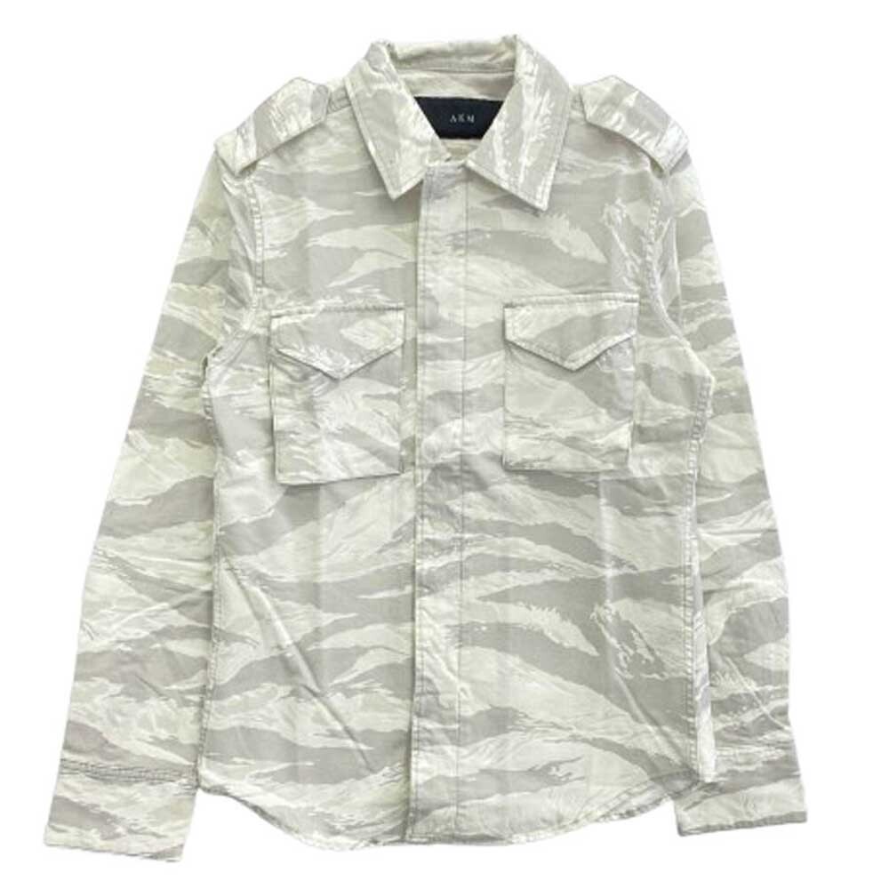 AKM エイケイエム S076 グログラン タイガー カモ ジャケット 長袖 シャツ ホワイト系 M【中古】拍卖