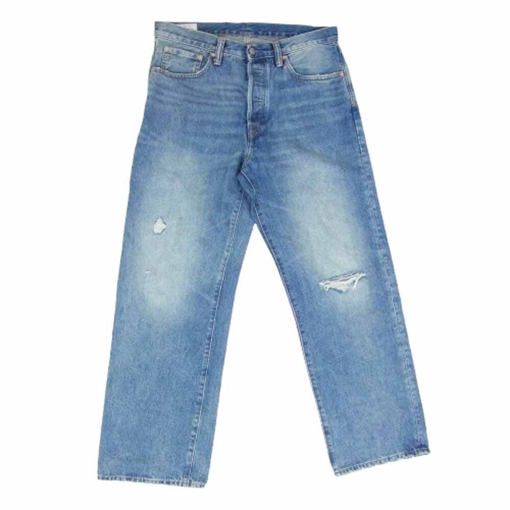 GAP ギャップ 90s LOOSE FIT DENIM ダメージ加工 ルーズフィット デニムパンツ ジーンズ インディゴブルー系 33【中古】拍卖