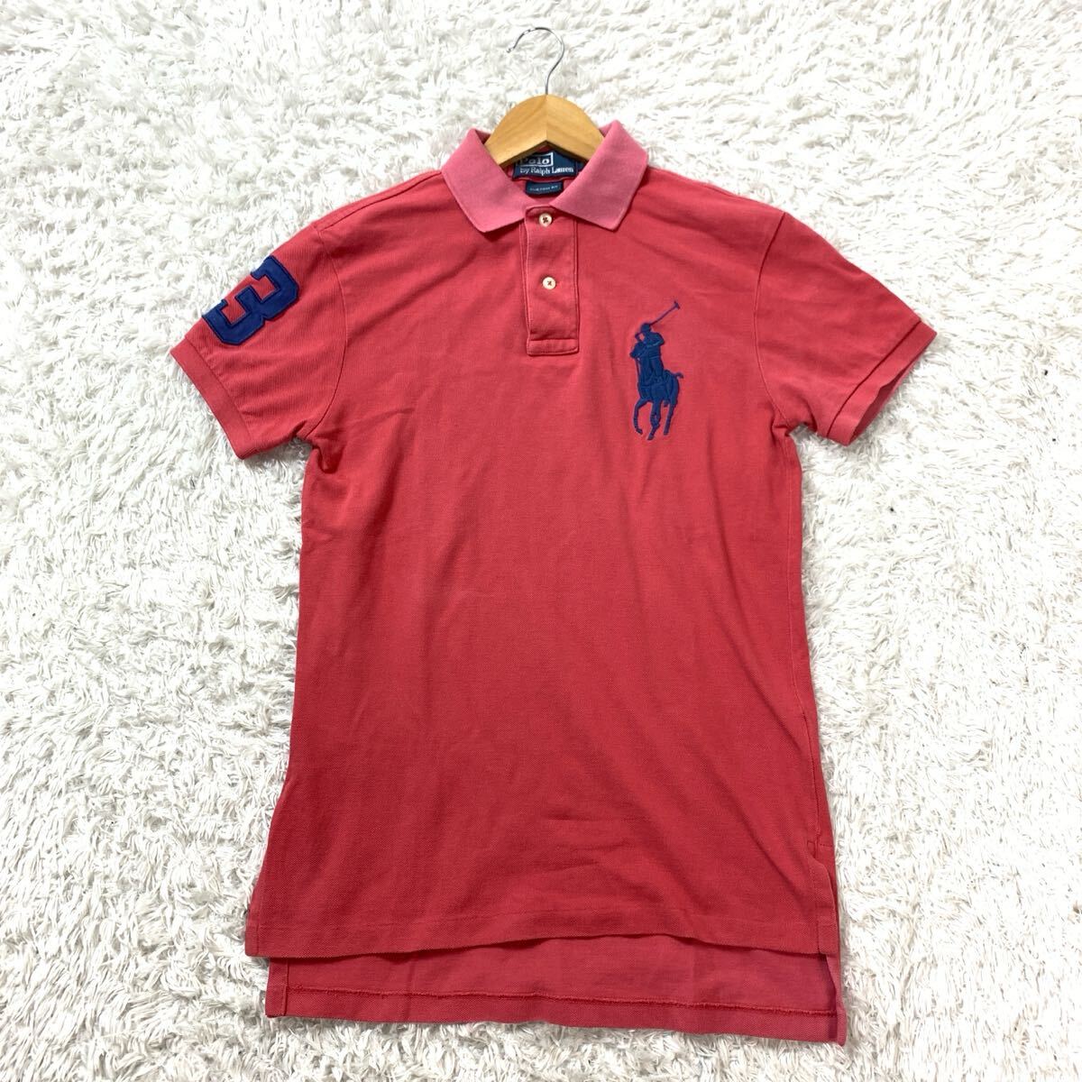 Polo by Ralph Lauren ポロバイラルフローレン 半袖ポロシャツ 半袖トップス 半袖シャツ ピンク コットン XS YA9646拍卖
