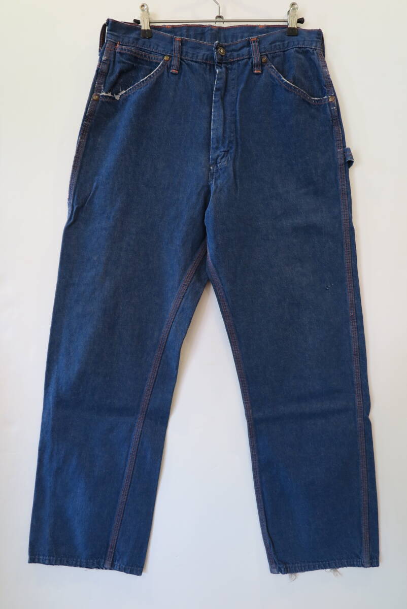 VINTAGE WRANGLER ペインター DENIM ラングラー 70年代 ヴィンテージ デニム 古着 SCOVILL ZIP GOODCOLOR拍卖