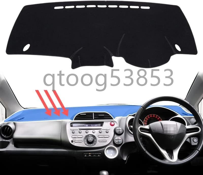 【新品】ホンダフィット GE系 (2007年10月~2013年9月)用ダッシュボードマット(ブラック)ダッシュボードを紫外線から守る!車種専用設計!!拍卖