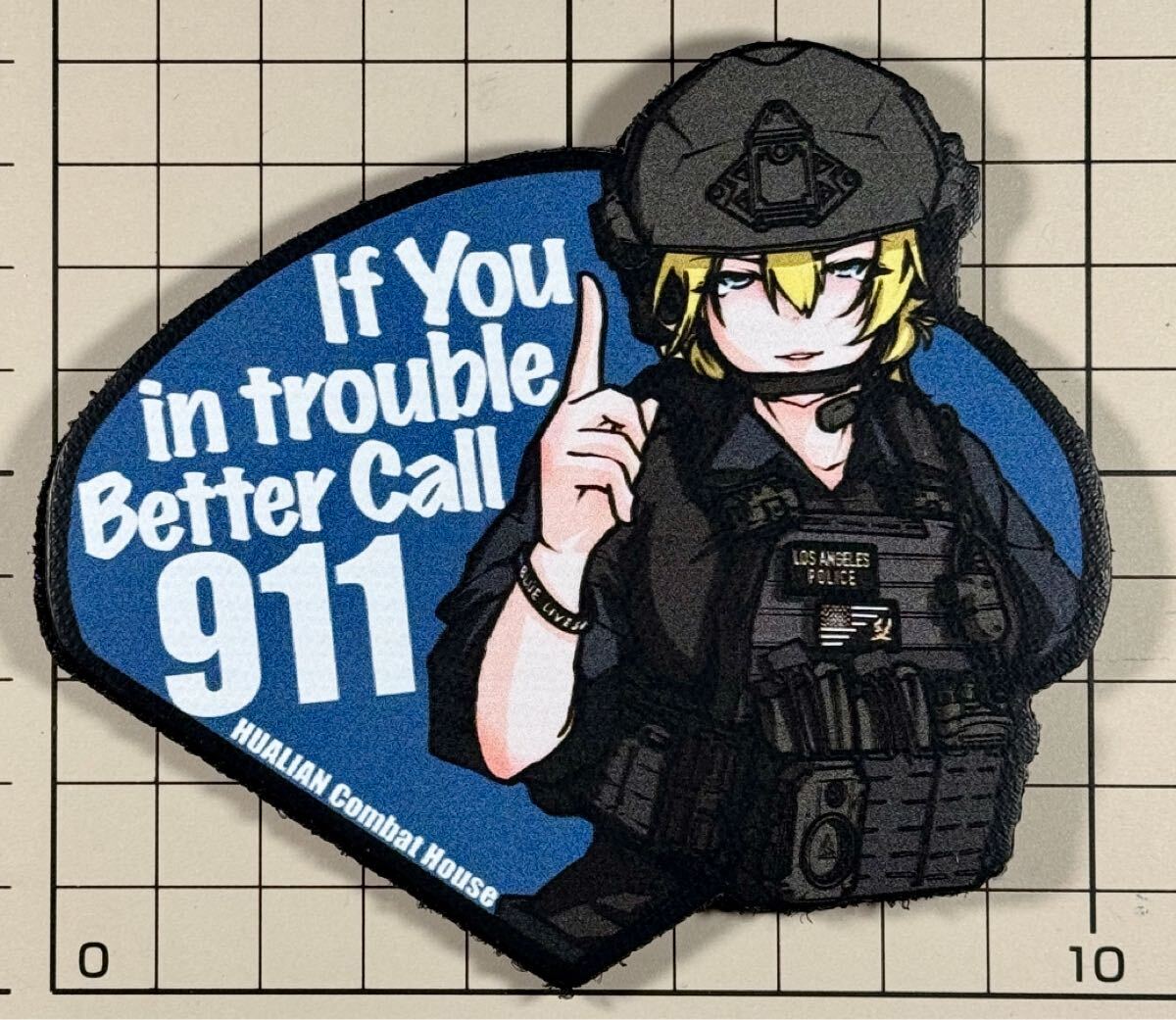 国内未発売 北米正規品 LAP Girl レザーベルクロパッチ ■ 警察 911 LAPD SWAT アメリカ ワッペン ミリタリー 拍卖