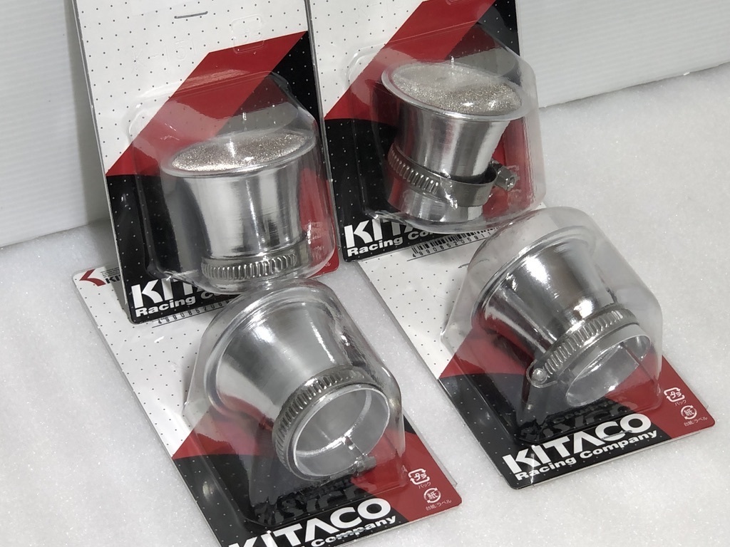 ¥送料一律¥ キタコ エアファンネル 34Φ 4個 検)34mm パワーフィルター ファンネル エレメント キャブ オーバル キノコ φ ミリ拍卖