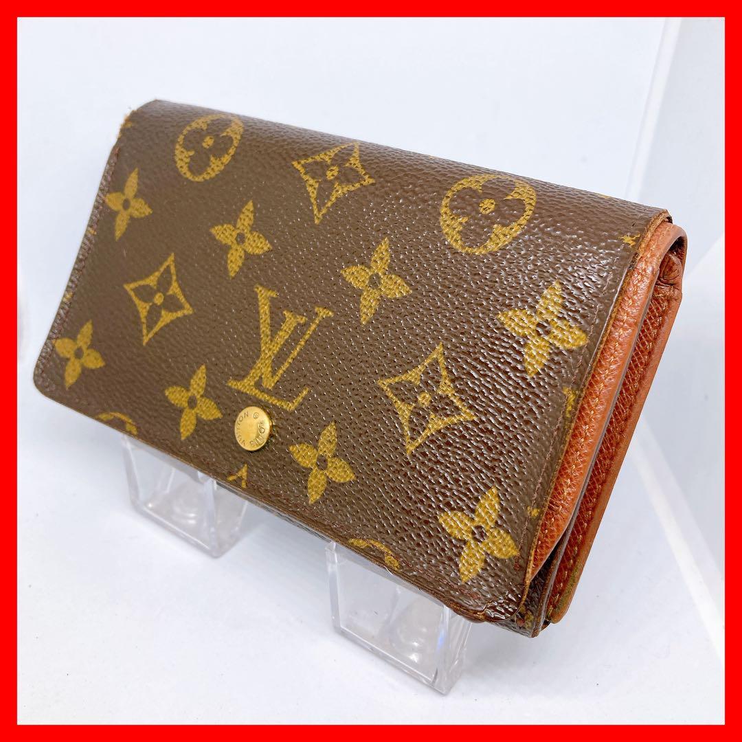 627 ルイヴィトン モノグラム ポルトモネトレゾール 折り財布 長財布拍卖