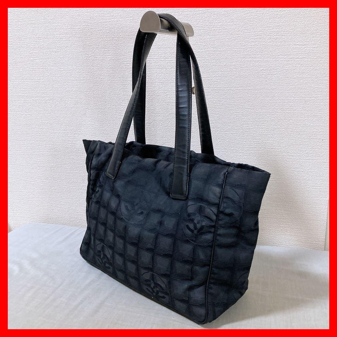 672 シャネル ニュートラベル ココマーク トートバッグ ハンドバッグ 黒拍卖