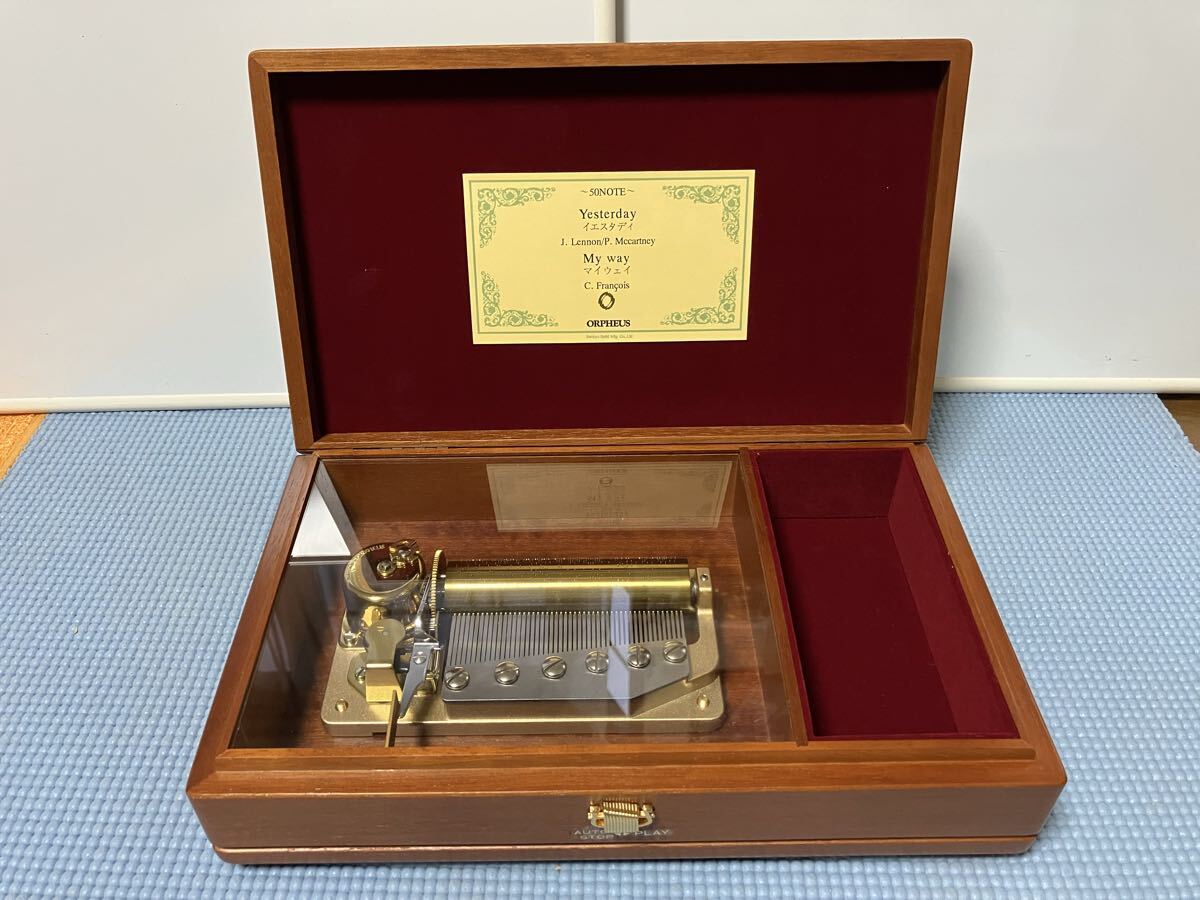 サンキョー オルフェウス オルゴール Sankyo ORPHEUS 50弁 DX423 D08 63648 中古品拍卖