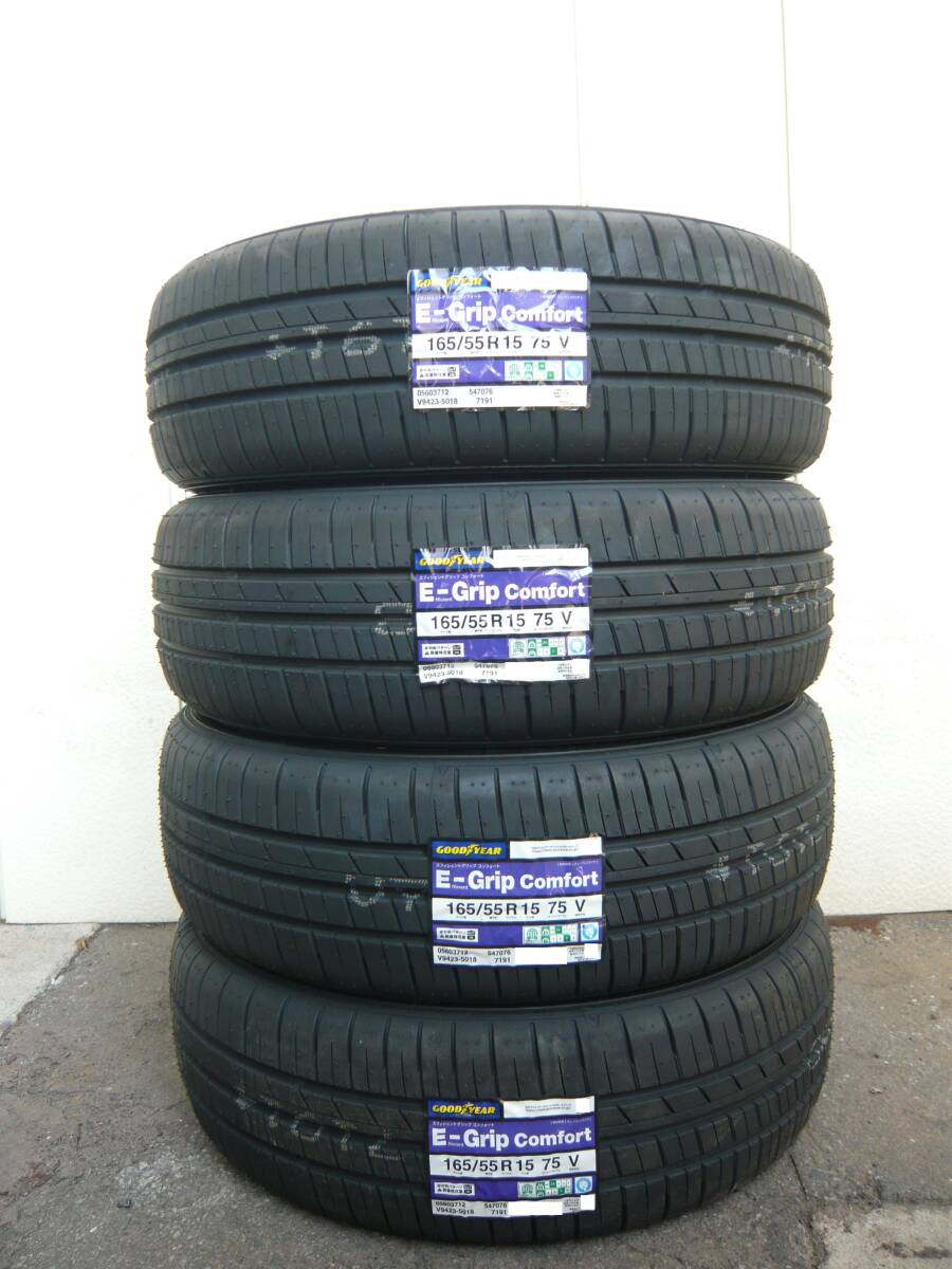 全国送料込☆グッドイヤーEGコンフォート☆165/55R15☆軽自動車N-BOXタントムーブワゴンRスペーシアラパンデイズアルトミラNワンNワゴン拍卖