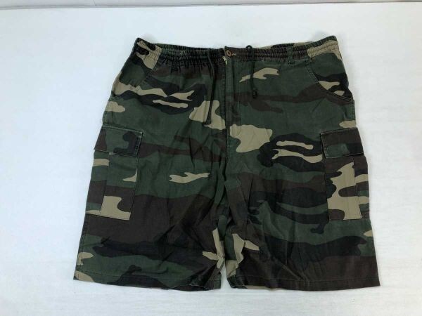 90’s 00’s 古着 SHOOTONE シュートワン 迷彩柄 カモフラージュ柄 ミリタリー カーゴショーツ ハーフパンツ ボトムス 綿100% LL カーキ系拍卖