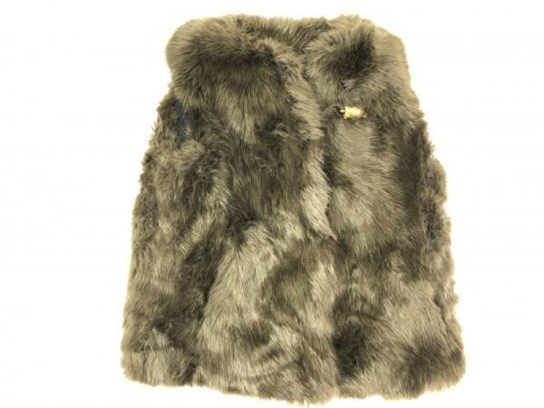 SCOTCH&SODA スコッチ&ソーダ MAISON SCOTCH ラグジュアリー古着 フックボタン フェイクファー ベスト レディース アクリル100% P カーキ拍卖