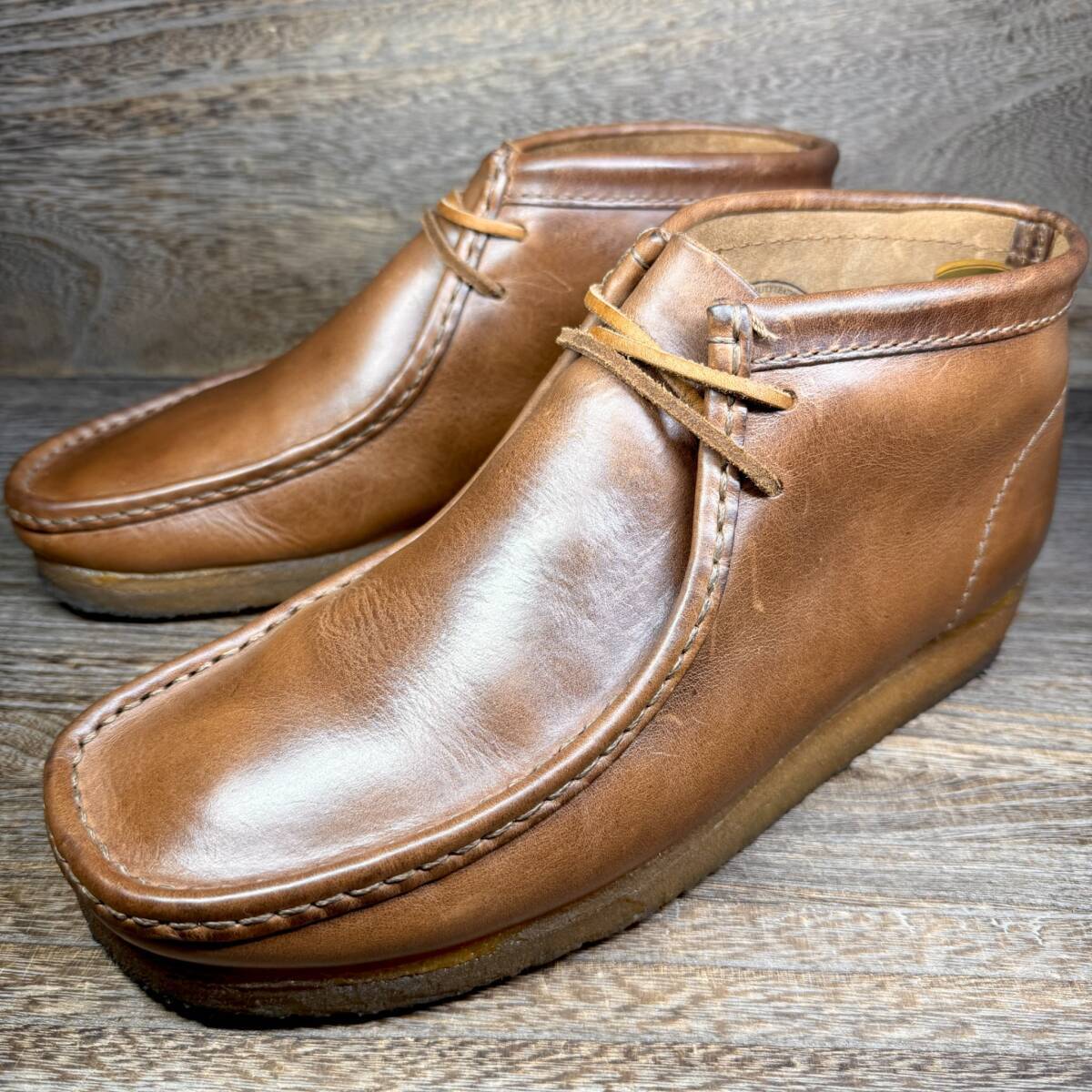 【美品】◆Clarks ORIGINALS◆クラークス オリジナルス 27.5cm(表記UK9 1/2)ワラビー チャッカブーツ メンズ 革靴 靴 レザー 中古 即決拍卖