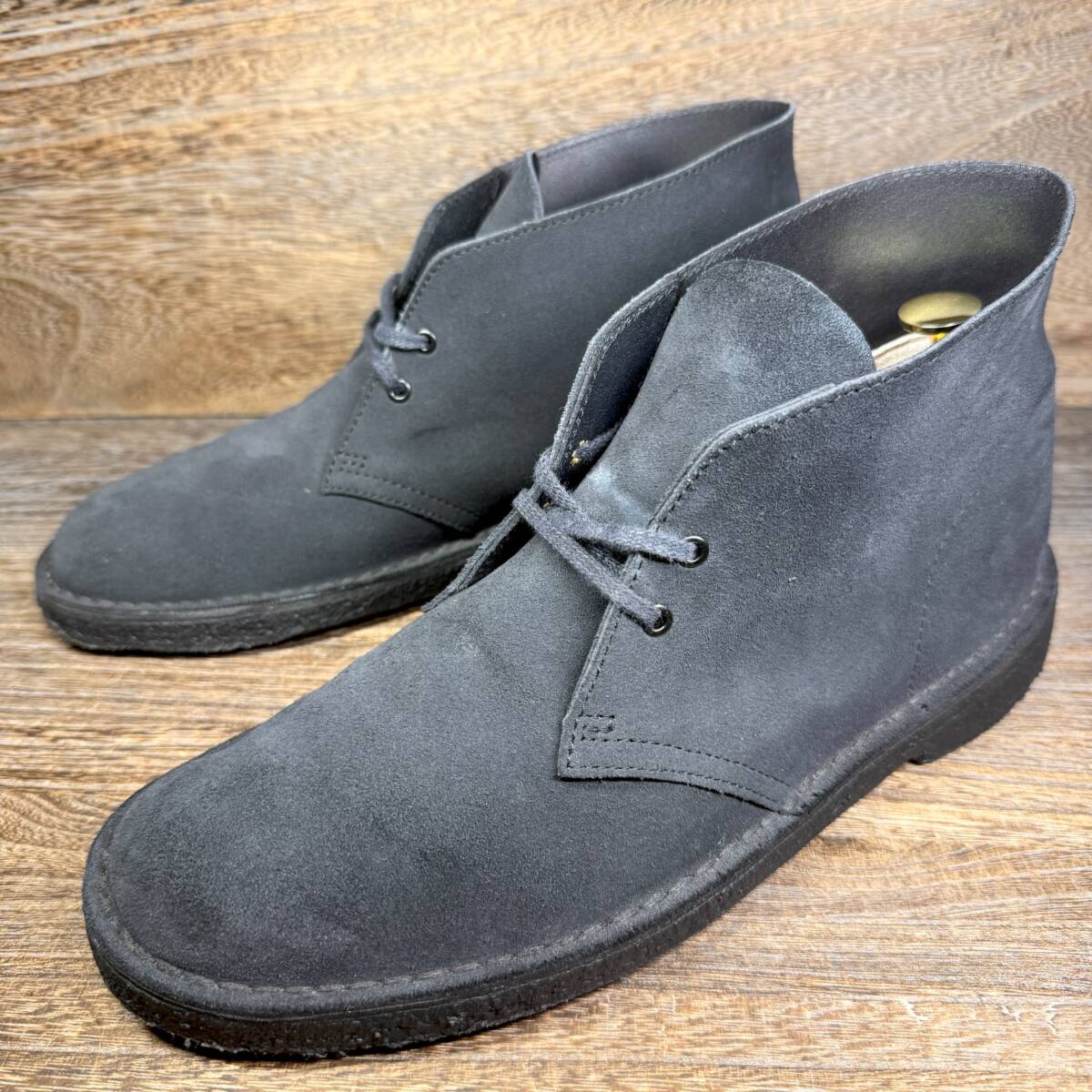 ◆Clarks ORIGINALS◆クラークス オリジナルズ 26.5cm(表記GB8)デザートブーツ 黒 スエード メンズ 革靴 靴 レザー 中古 宅急便 即決拍卖