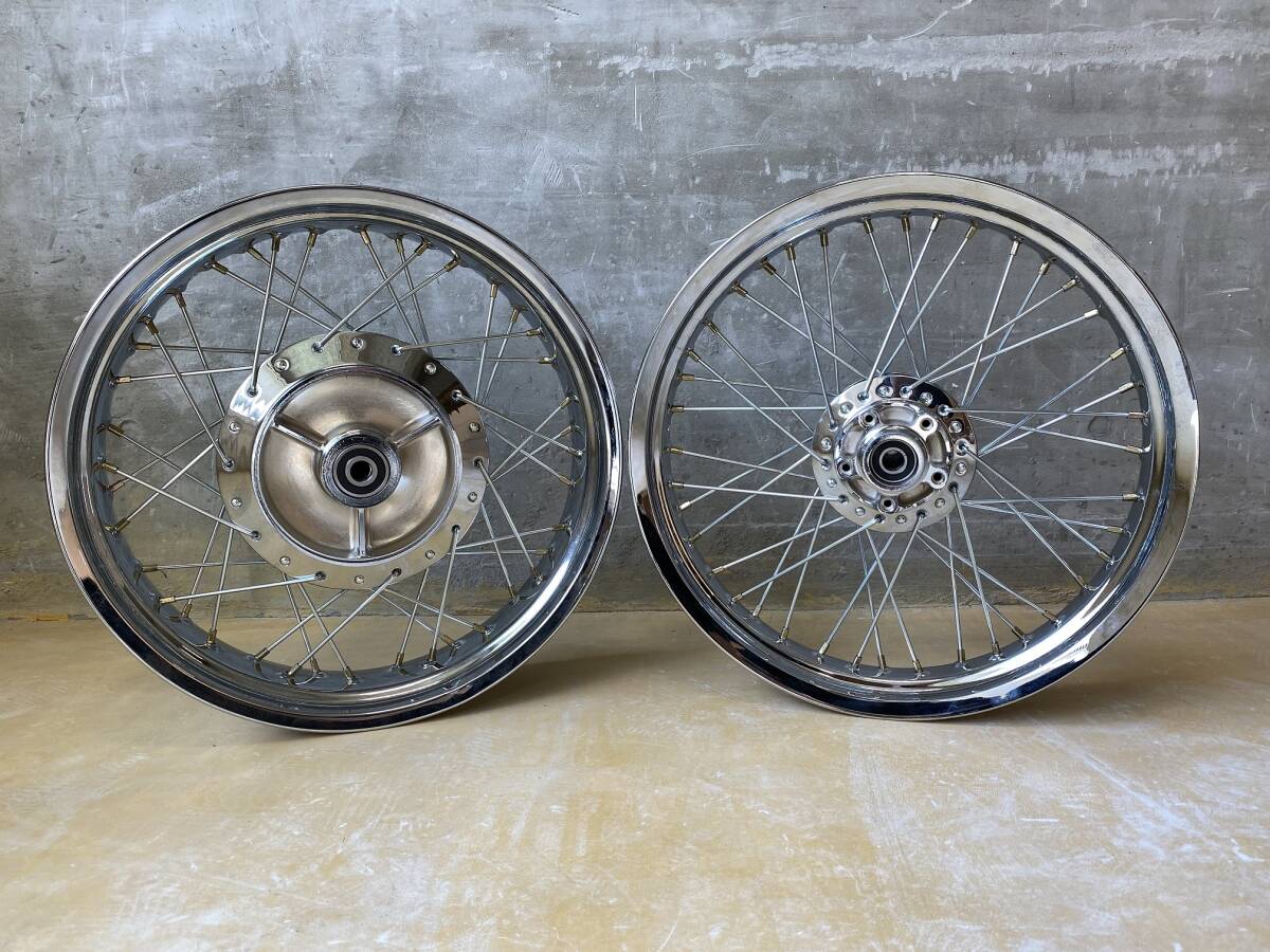 ゼファー750 スポークホイール/車検対応 メッキZR750C 社外 キャストホイールZRX400 セブンスターキャスト ハヤシ JYS BEET 拍卖