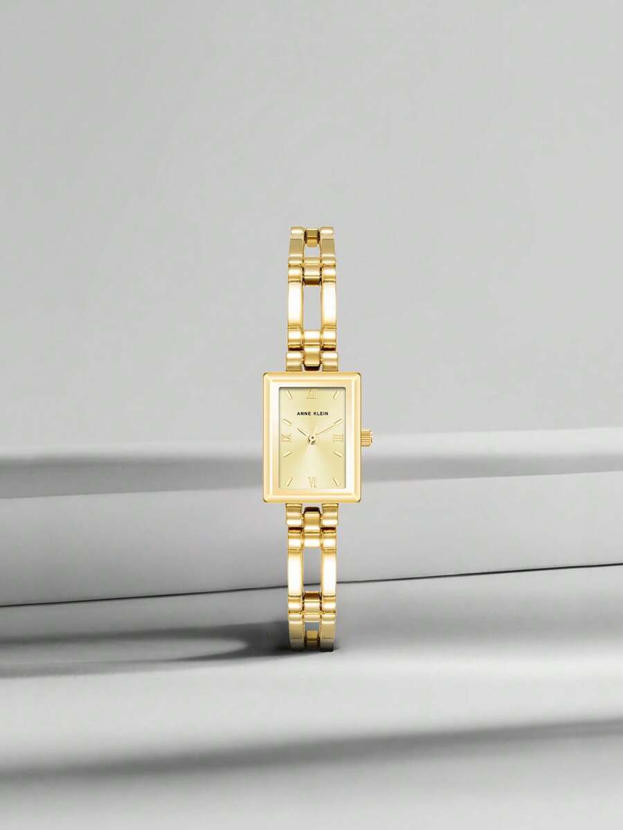 腕時計 レディース クォーツ ゴールドトーンクォーツブレスレットウォッチ、シャンパンサンレイダイヤルウォッチ、レディースラグジュア拍卖