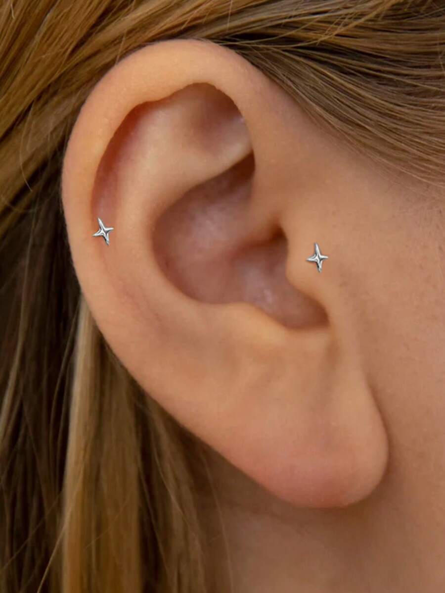 ジュエリー レディース イヤーアクセサリー 925スターリングシルバー トレンディースタッドピアス 1ペア、カーティレッジヘリック拍卖