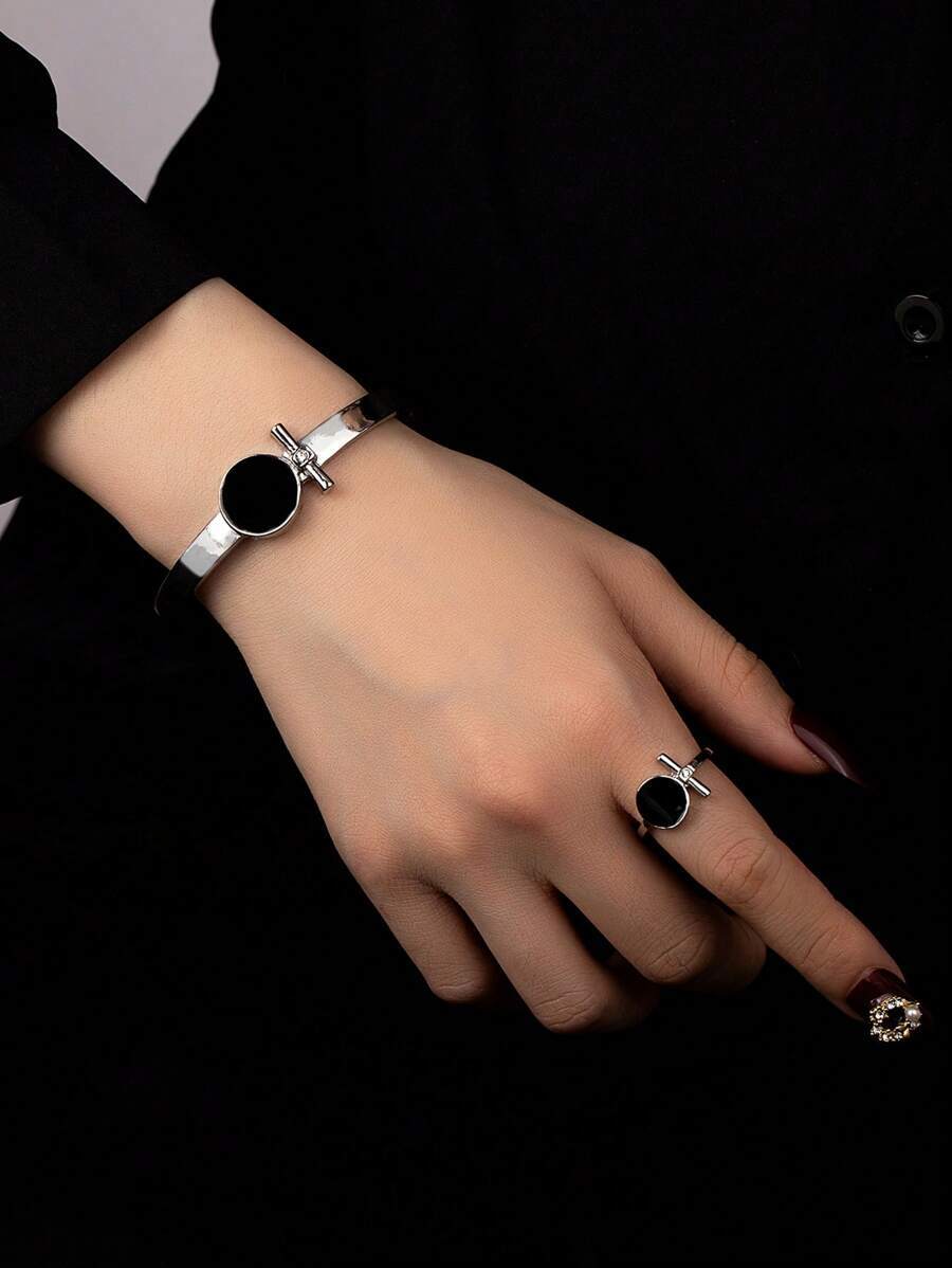 ジュエリー レディース セット 2 ピース/セットファッショナブルな亜鉛合金ラウンド装飾ジュエリーセット女性のための毎日の装飾拍卖