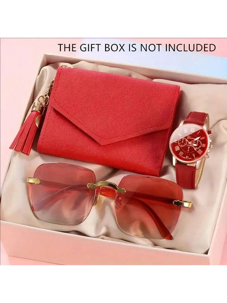 腕時計 レディース セット レディース腕時計セット 3点 PUレザーバンド 3ダイヤル ローマ数字文字盤 クォーツ ファッションア拍卖