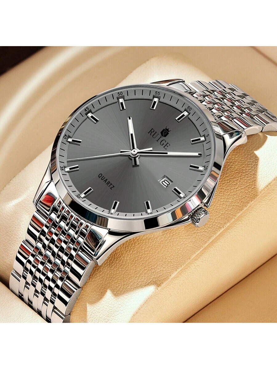 腕時計 メンズ クォーツ 新作メンズクォーツ腕時計、ビジネス ミニマリスト スチールバンド ルミナス メンズ腕時計、リーズナブルな拍卖