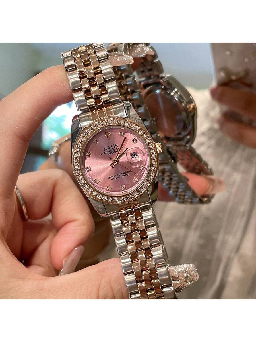 腕時計 レディース クォーツ 1個 レディース 高品質防水クォーツカレンダー付き腕時計、日常着用や祭りにも使えます拍卖