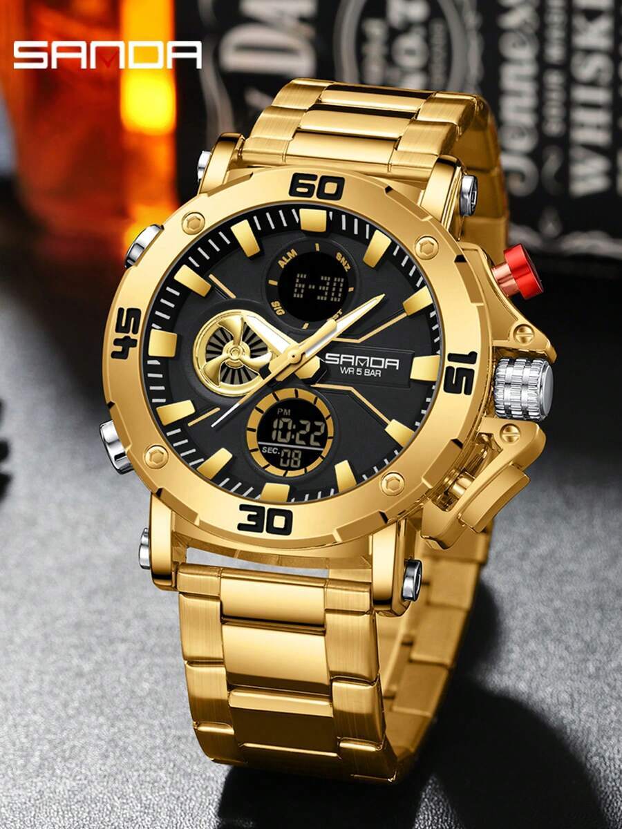 腕時計 メンズ デジタル . トップラグジュアリー メンズクォーツ腕時計 防水 メンズミリタリースポーツ 電子時計 マルチファンク拍卖
