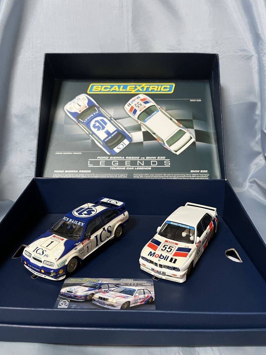 SCALEXTRIC(スケーリックストリック)製  スロットカー  フォード シエラRS 500/ BMW E30 (二台セット) 1/32?拍卖