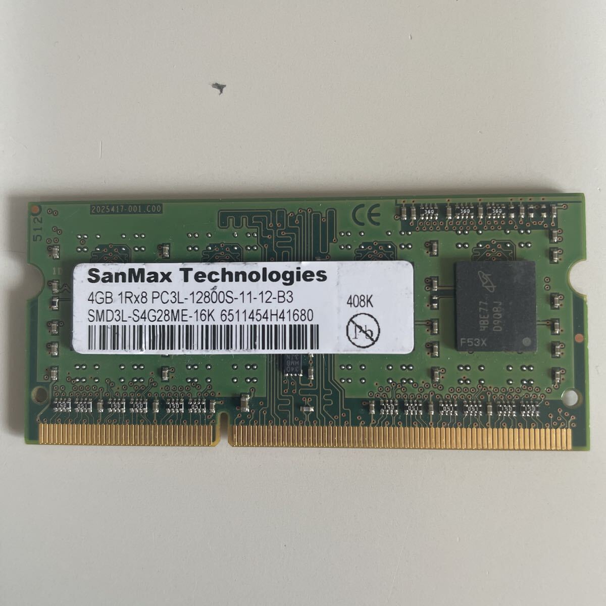 SanMax Technologies 4GB 2枚PC3L-12800S動作確認済みです。拍卖