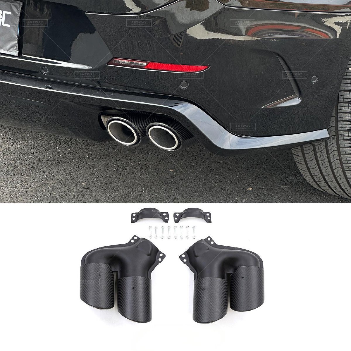 レンジローバー スポーツ 2023+ SV仕様 マットカーボン マフラーカッター拍卖