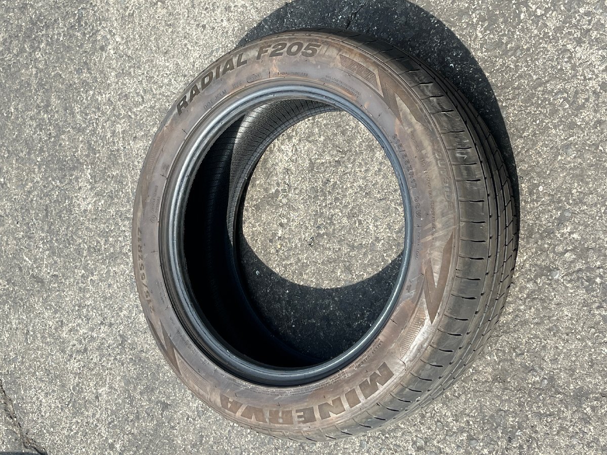 MINERVA RADIAL F205 ミネルバ 215/55 R17 17インチ タイヤ 1本 中古 2023年製 9777拍卖