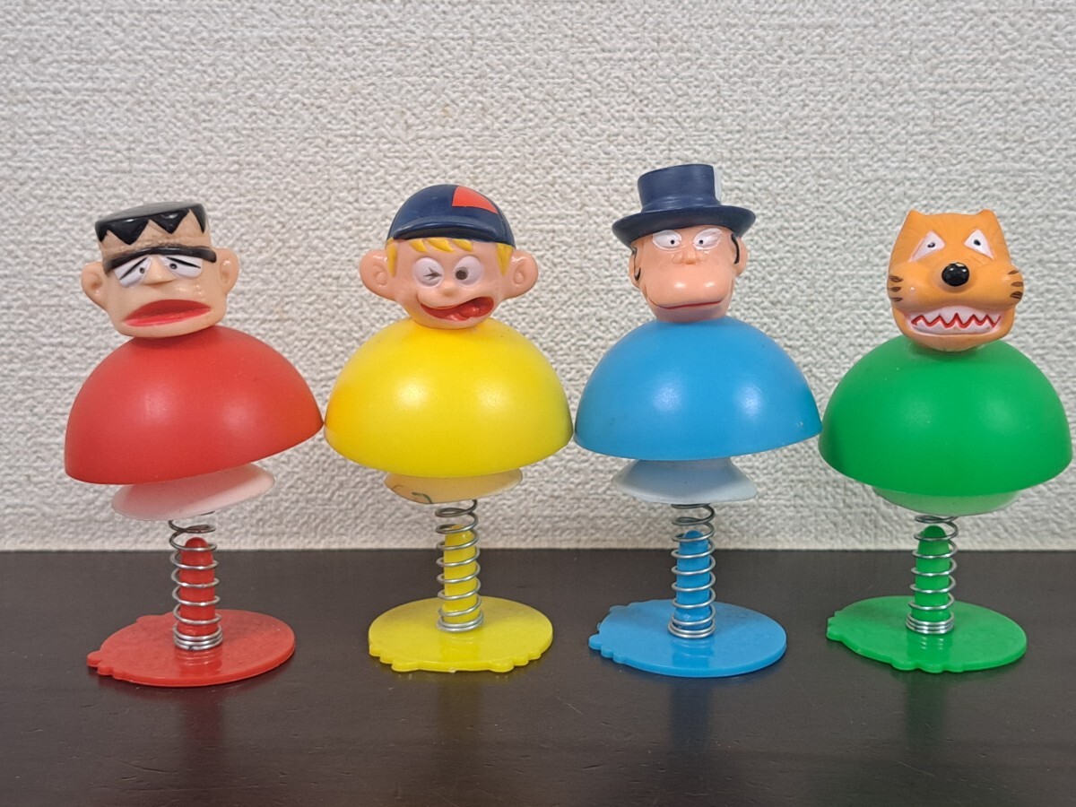 怪物くん ドラキュラ オオカミ男 フランケン 4体セット バネ人形 ジャンピング人形 ソフビ 当時物 昭和レトロ フィギュア 藤子不二雄A拍卖
