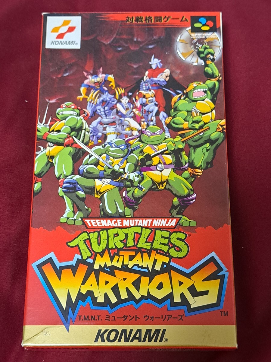 SFC T.M.N.Tミュータントウォーリアーズ 箱説付き コナミ スーパーファミコンソフト拍卖