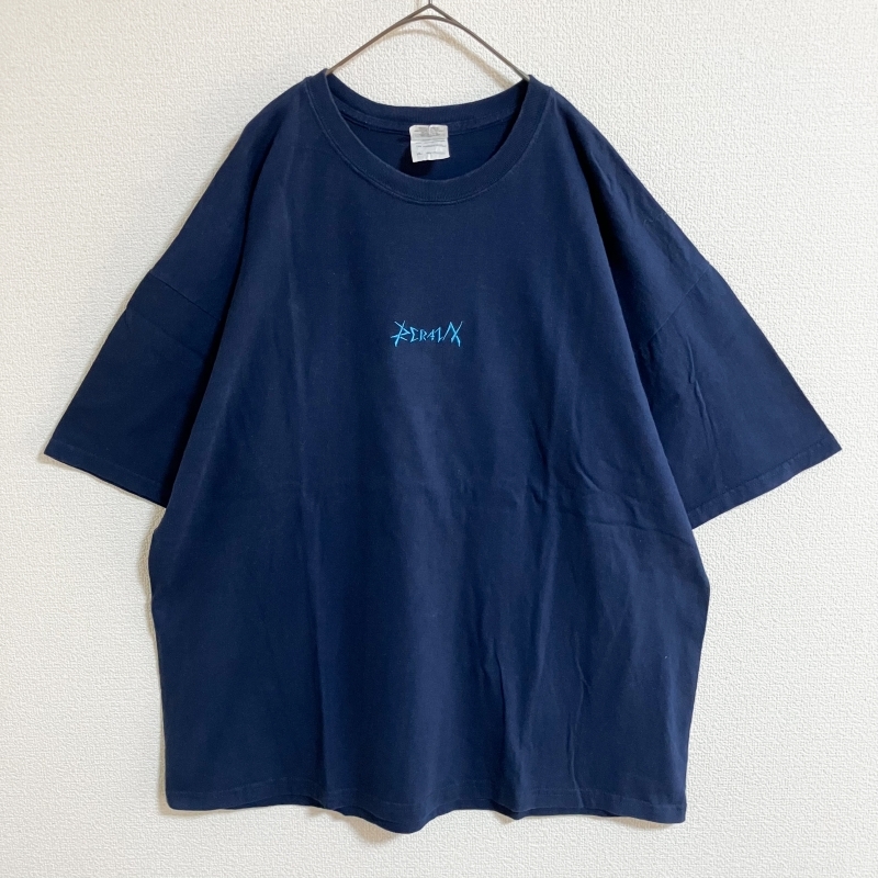 GILDAN 刺繍ロゴ 半袖TシャツXL ネイビー 紺 ブランド LL トップス拍卖