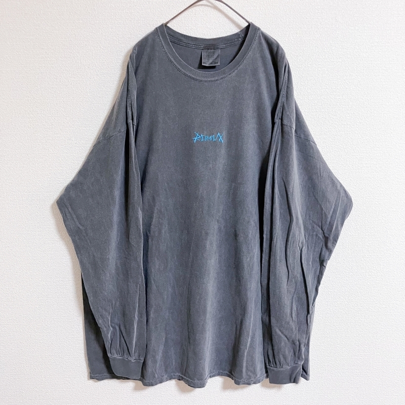 COMFORT COLORS グレー 長袖カットソー 刺繍ロゴ Tシャツ 2XL拍卖