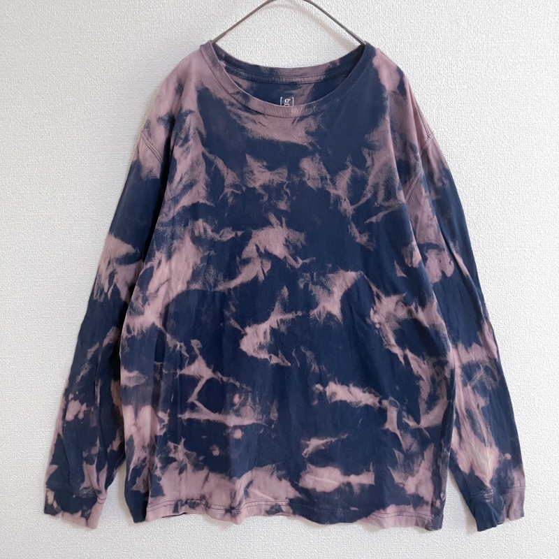 GEORGE タイダイ 長袖カットソー L 紺 ネイビー ロンT 柄物 トップス拍卖