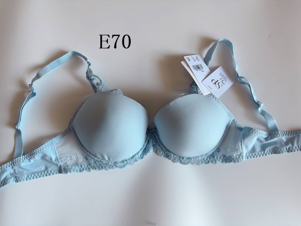 E70☆Simone Perele Deliceシモーヌ ペレール フランス高級ランジェリーブラ 水色 格安拍卖