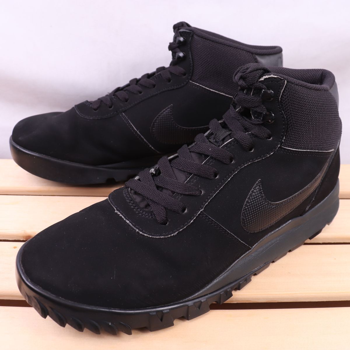 z937 ナイキ フードランド US10.5 28.5cm/黒 ブラック NIKE HOODLAND SUEDE メンズ スニーカー 中古拍卖