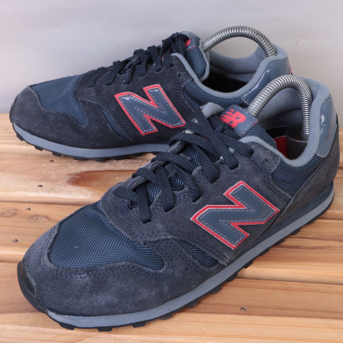 z1000【373】ニューバランス US7.5 25.5cm/紺 ネイビー系 赤 newbalance メンズ スニーカー 中古拍卖