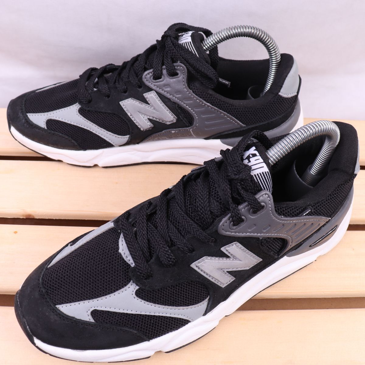 z1157【MSX90PNC】ニューバランス US8.5 25.5cm/黒 ブラック グレー シルバー newbalance レディース スニーカー 中古拍卖