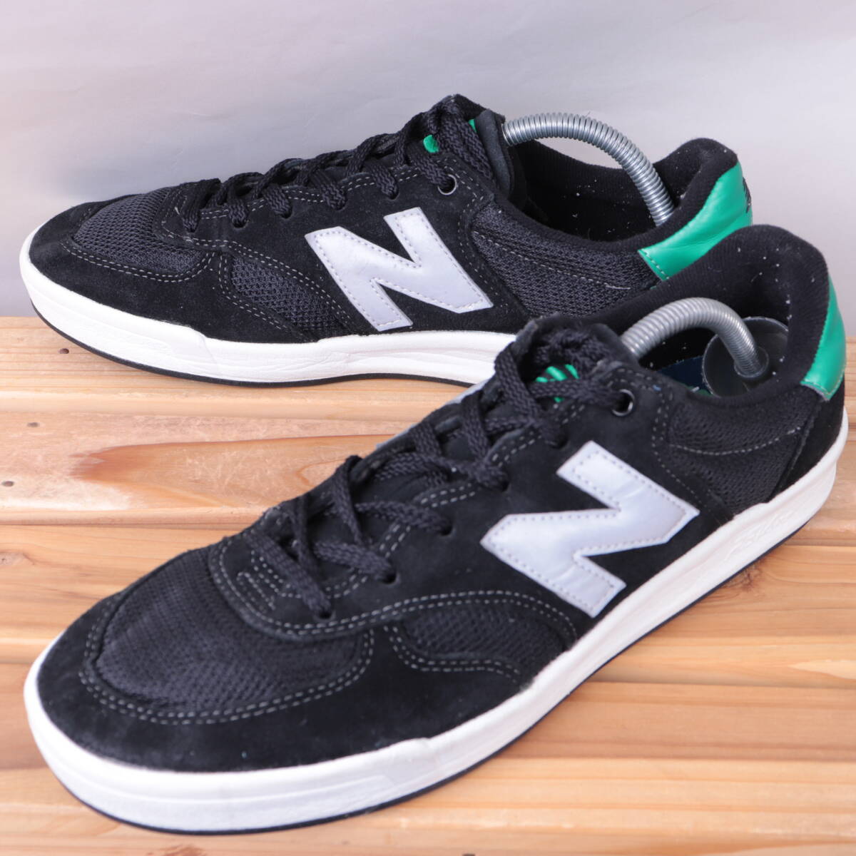 z1309【300】ニューバランス US11 29.0cm/黒 ブラック シルバー メタリックグリーン newbalance メンズ スニーカー 中古拍卖
