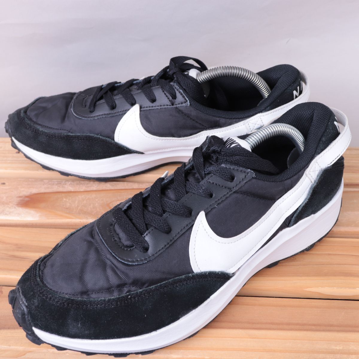 z1347 ナイキ ワッフルデビュー US10 28.0cm/黒 ブラック 白 NIKE WAFFLE DEBUT メンズ スニーカー 中古拍卖