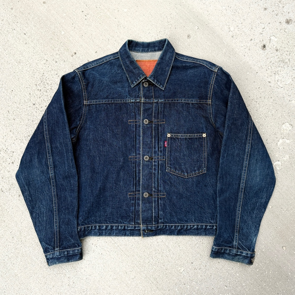 旧日本製 40s 大戦モデル復刻 LEVI’S 71506-XX 40 L BIG E 濃紺 1st デニムジャケット Gジャン ファースト ビッグE BIGE 71506XX S506XX拍卖
