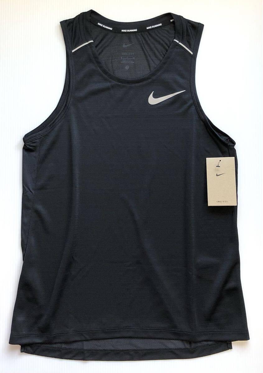 新品 送料込 NIKE DRI-FIT MILER TANK TOP Lサイズ 黒 ナイキ ドライフィット マイラー タンクトップ RUN ランニング ノースリーブ拍卖