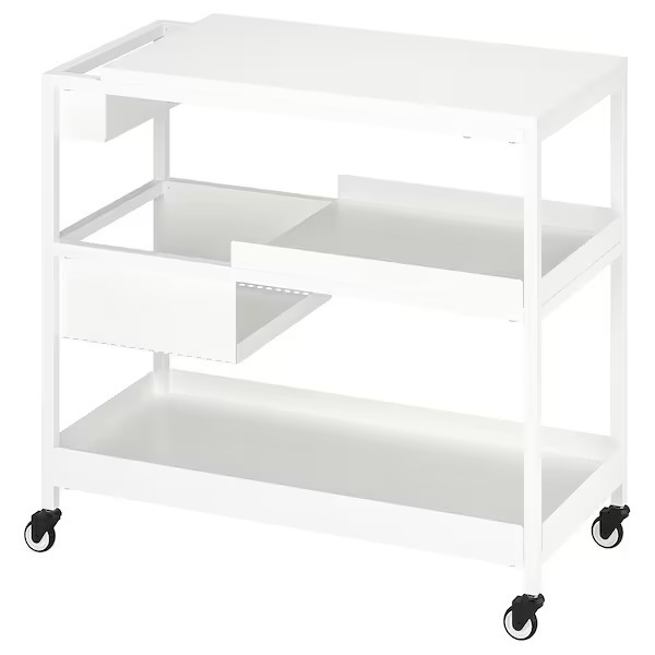 新品 IKEA ワゴン, ホワイト, TROTTEN トロッテン 80x40 cm 送料¥750!拍卖