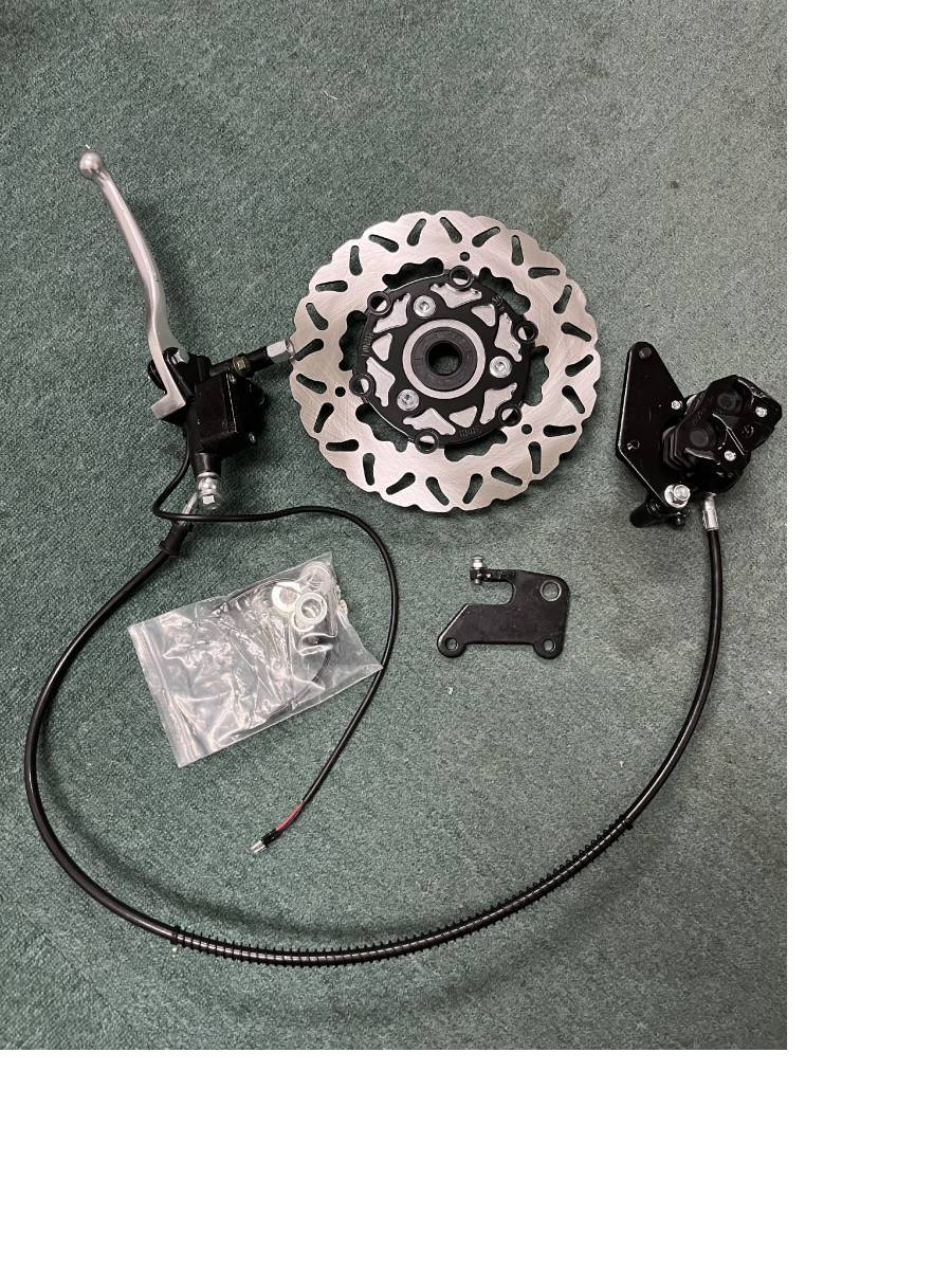 ☆国内発送!汎用 フロントディスク化 フルキット ローター径220Φ ドラム径11cm車種に!モンキー マグナ50 ジャズ カブ 拍卖