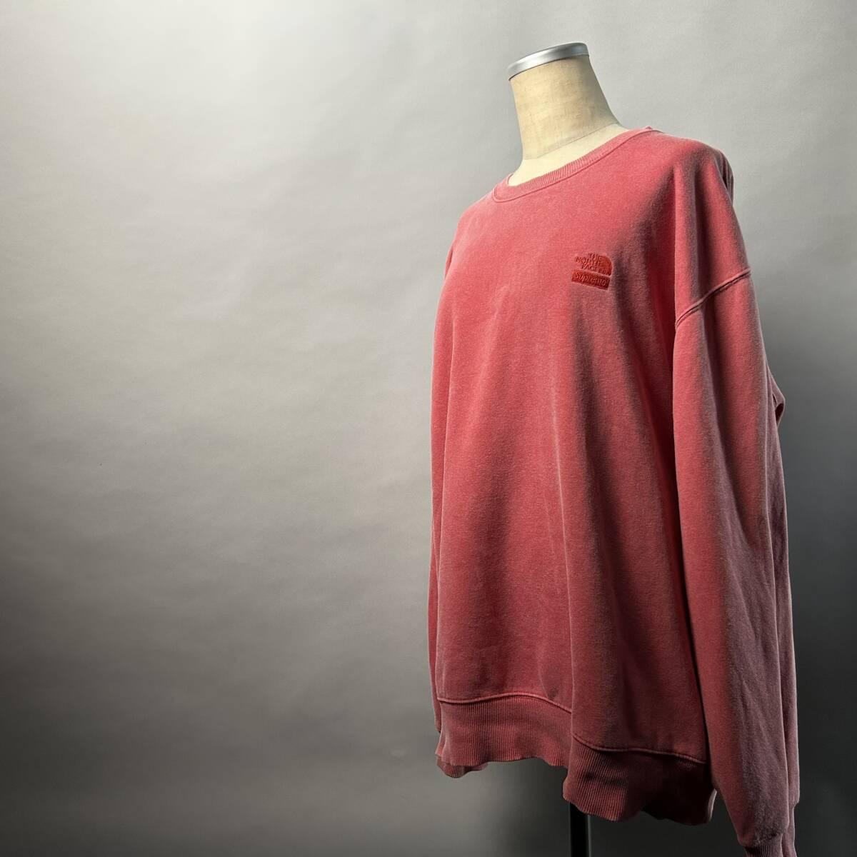 シュプリーム×ノースフェイス Supreme×THE NORTH FACE スウェット XL Pigment Printed Crewneck 21SS レッド系拍卖