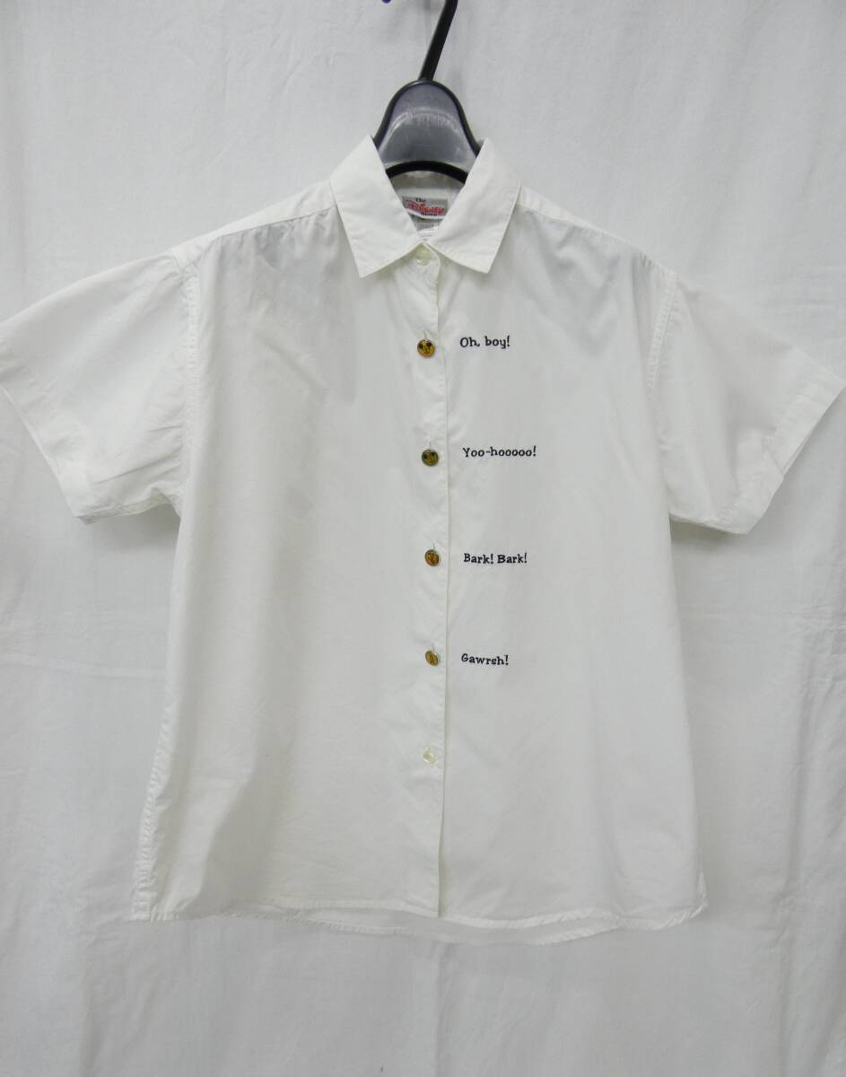 ▼The Disney Store/ディズニーストア▼半袖シャツ キャラクターボタン/S/白拍卖