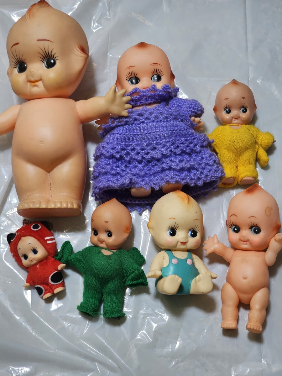 昭和レトロソフビ キューピー人形  7体まとめ売り拍卖