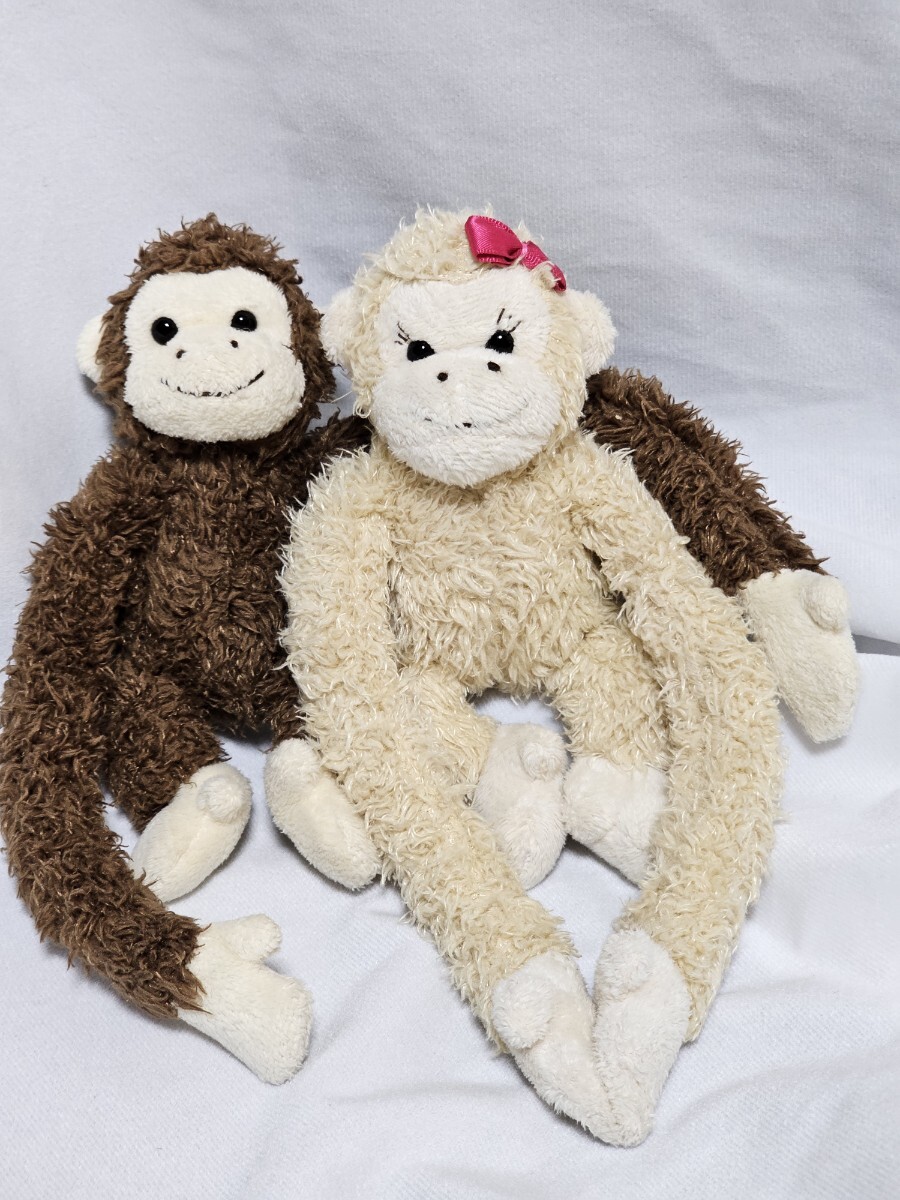 ぬいぐるみ カーテンホルダー 猿 さる2体拍卖